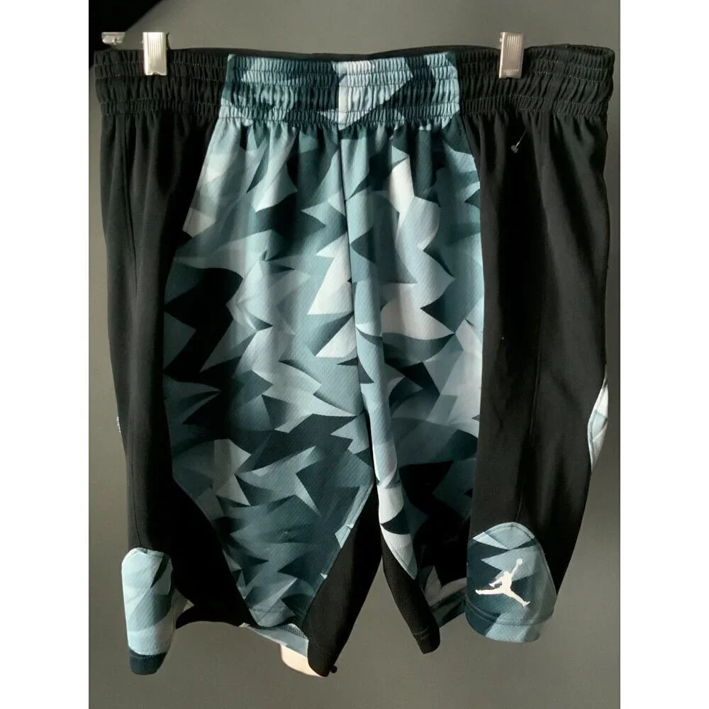 Nike Jordan Training Dominate Retro Basketball Mens Shorts Black Blue Medium